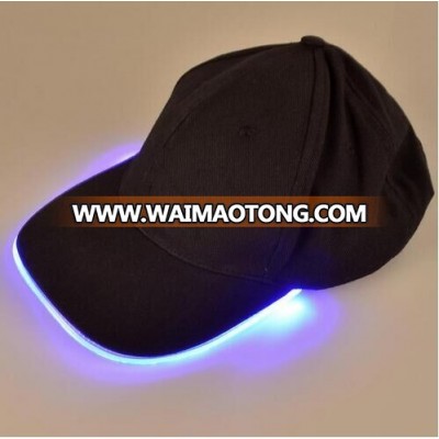 Customized Embroidery Fashing Sports Led Cap Hat / Led Light Up Baseball Cap Hat