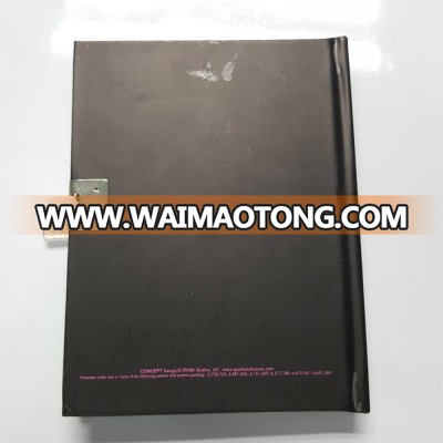 high quality custom led light cute diary with lock key